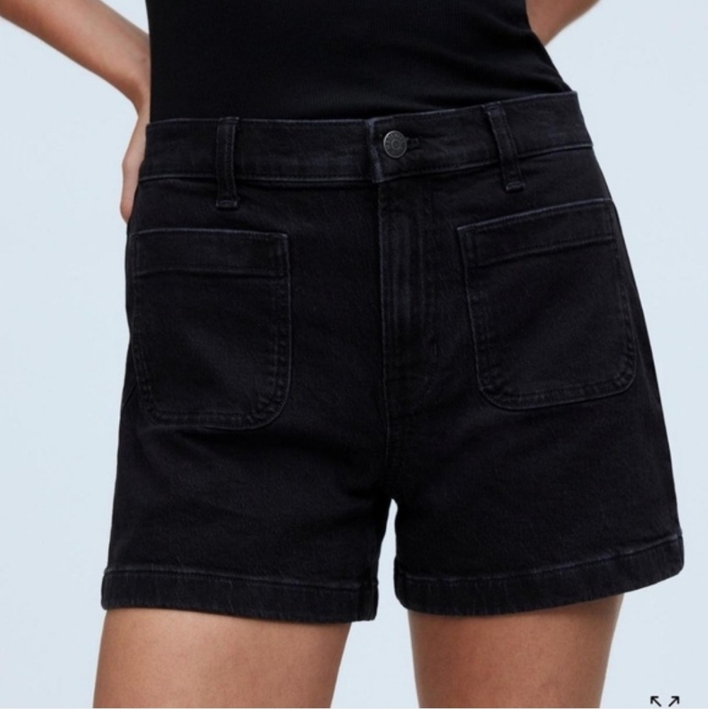 Madewell Curvy The High Rise Sailor Short Black Size 25